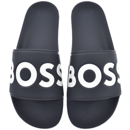 Navy hugo boss sliders shop